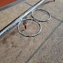 Stainless Rail with drink holders 41"