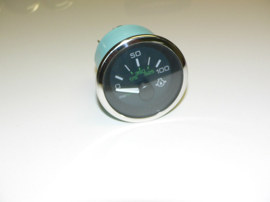 OIL-12 Volt Sea Ray replacement gauge, 0-100 psi oil Pressure for 12V 1291335 86181F
