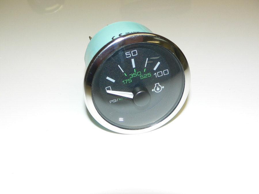 OIL-24 Volt Sea Ray replacement gauge, 0-100 psi oil Pressure  for 24V systems 86193 