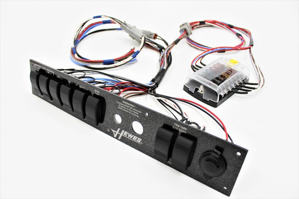 Fully Wired Replacement Switch Panel - Hewes Light Tackle/Bonefisher/Bayfisher 16-5/8 x 3