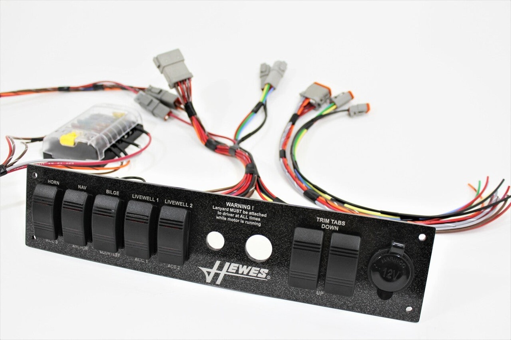 Fully wired Replacement Switch/Instrument Panel - Hewes RF18 14 x 3