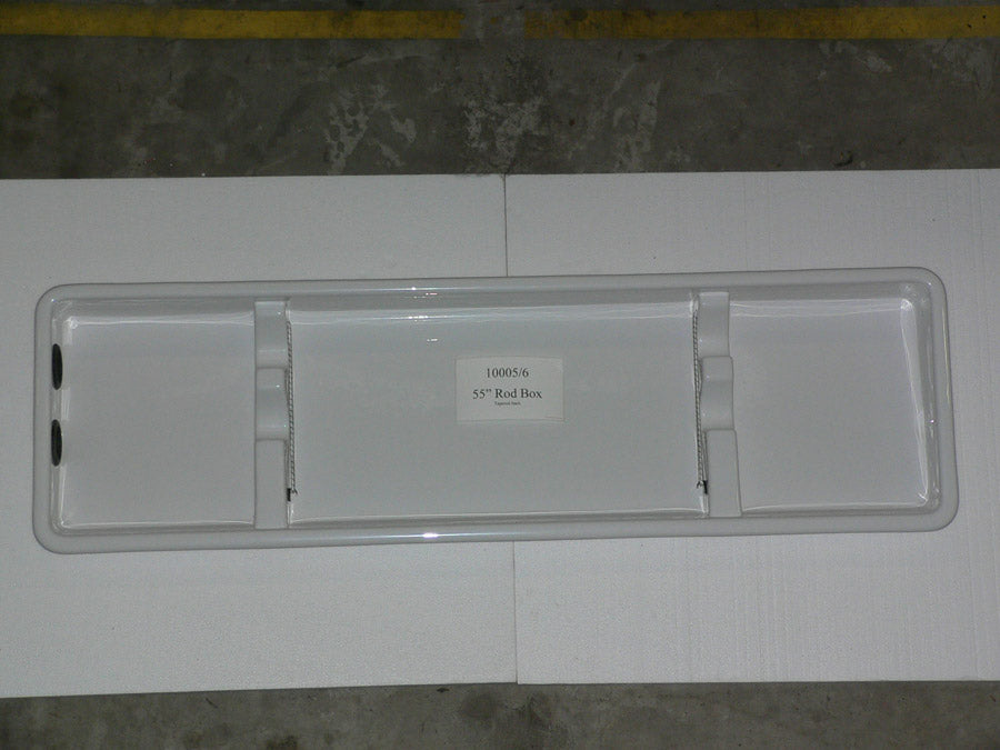 55" Fishing Rod gunnel storage insert - 2 rod - Taper - Off White 