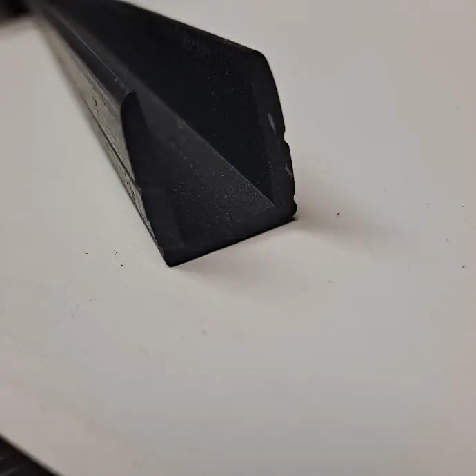 U-Channel Black Plastic Track 3/4 x 3/4 x1/2 id