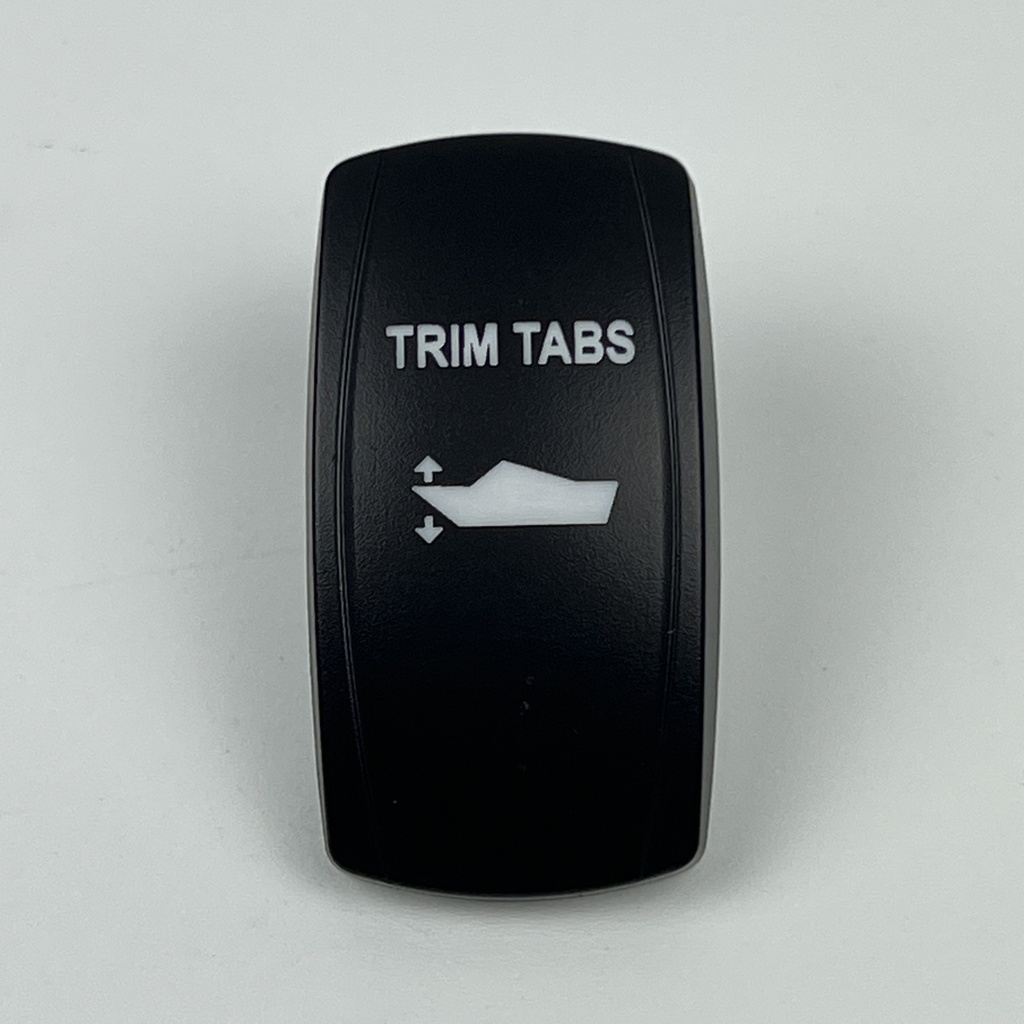C5 Engraved Actuator/Cover  : TRIM TABS {Arrows Outward}