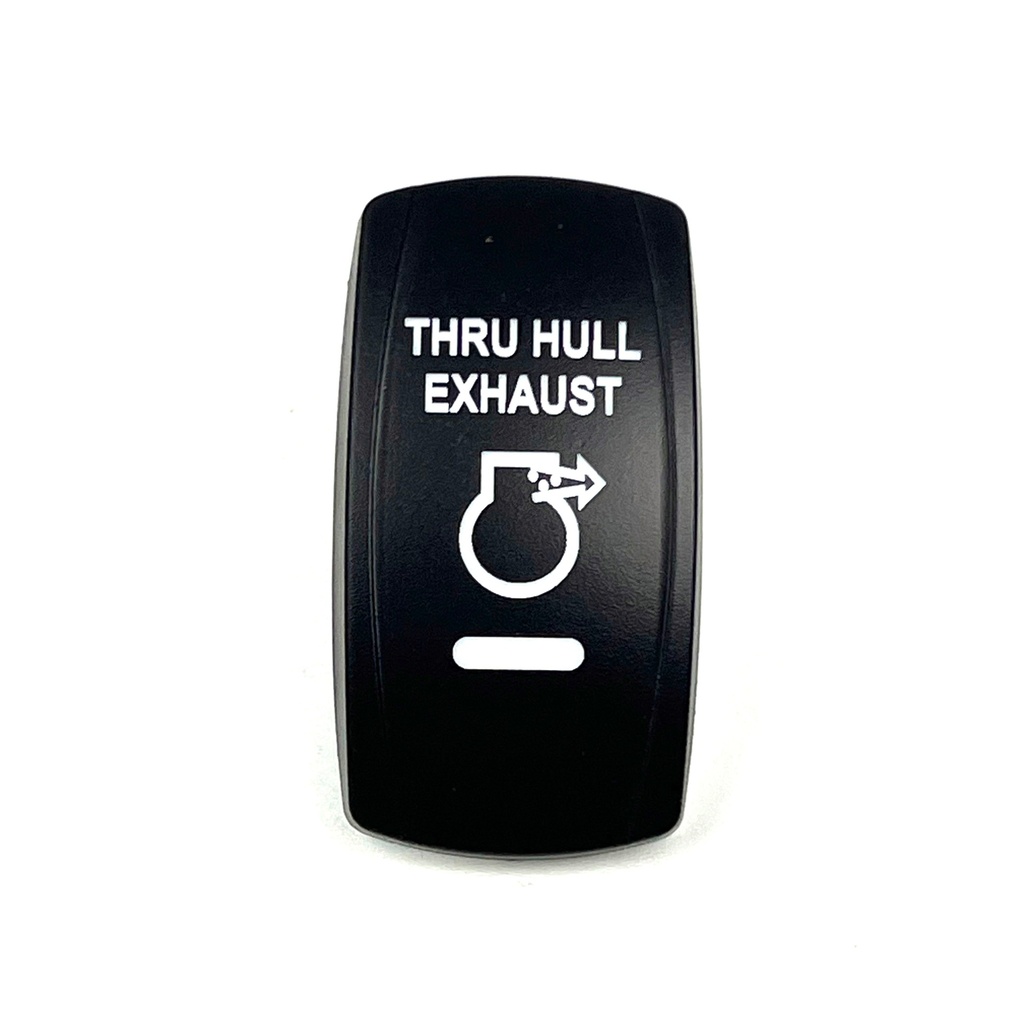 C5 Engraved Actuator/Cover  : THRU HULL EXHAUST