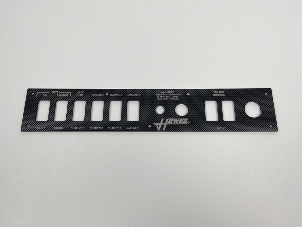 Reproduction Switch Panel for Hewes Boats Bayfisher 18