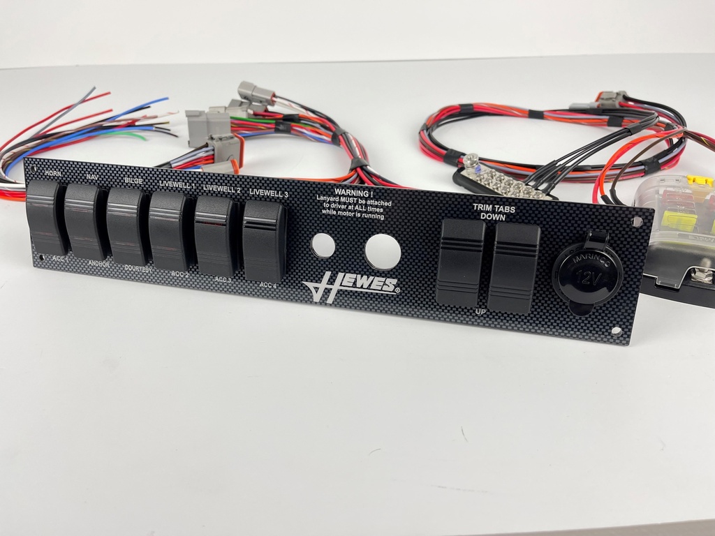 Fully Wired Replacement Switch Panel - Hewes 16 Redfisher/Bayfisher 15.25 x 3