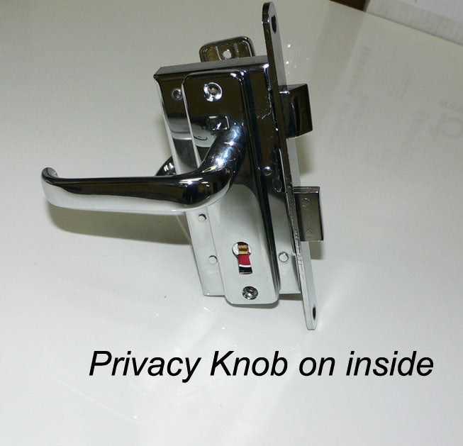 Mobella Slim M/S Swing Door Latch - Chrome, Privacy - Right Out/Left In 