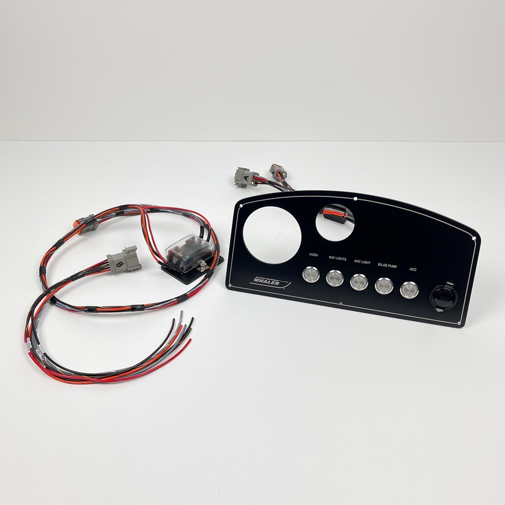 14 16 Dauntless 15 17 Montauk - Boston Whaler Fully Wired Replacement Panel w/ Pushbutton Switches