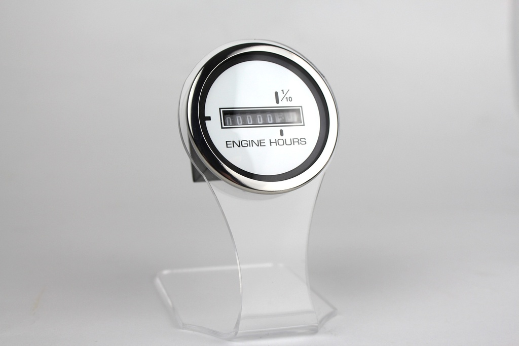 Lido Pro Veethree Marine Hourmeter 10,000 hrs, 1/4" Spade 59416F