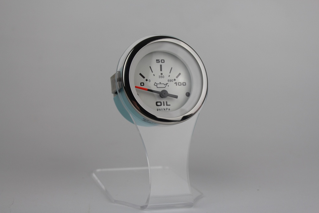 Lido Pro Veethree Marine Oil Pressure Gauge, Elec 0-100 psi 62750F