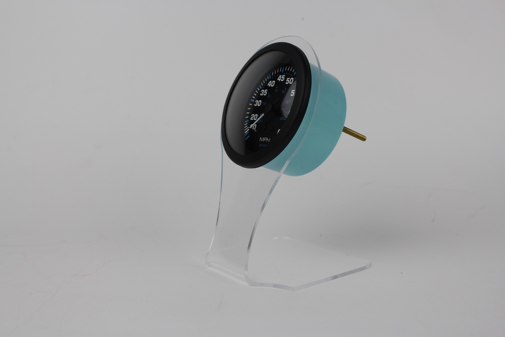 Eclipse Blk-Wh-Blu Speedometer, Head Only 65 MPH 3"