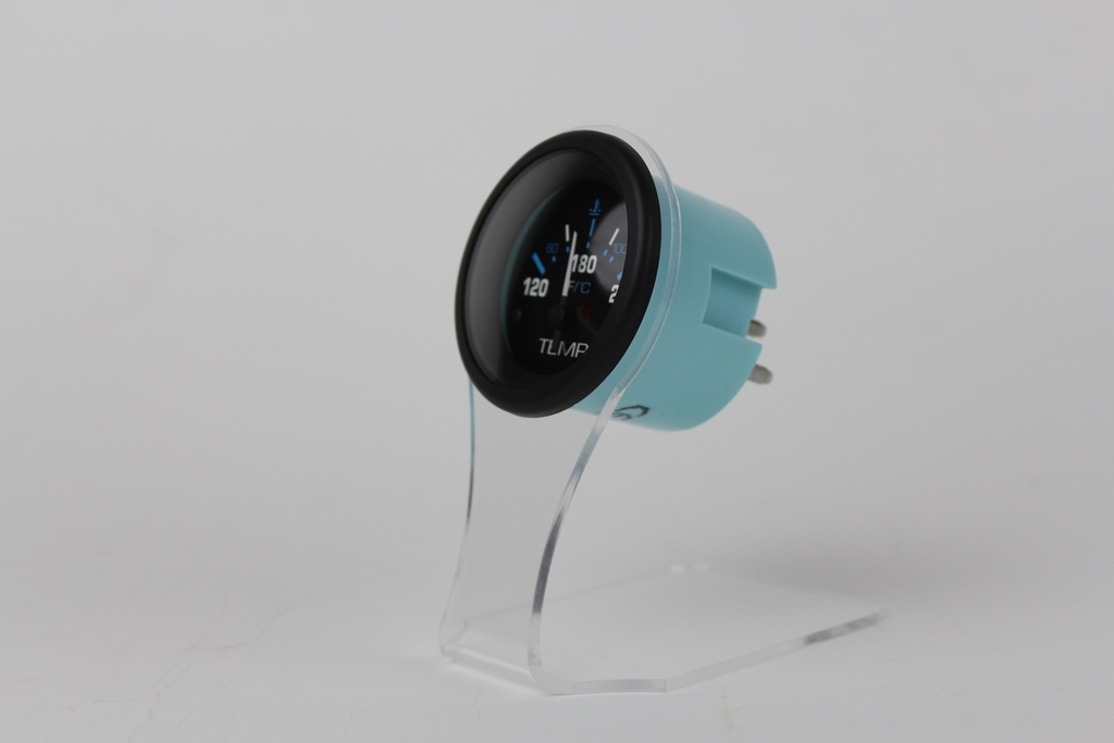 Eclipse Blk-Wh-Blu Water Temperature Gauge, I/O Elect 120-240F 68401F