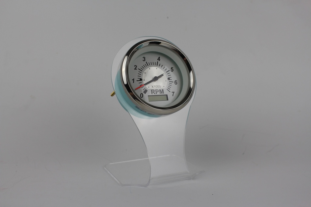 White Sterling Tach/LCD Hr,  O/B & 4 Cycle Gas 7K 3" 