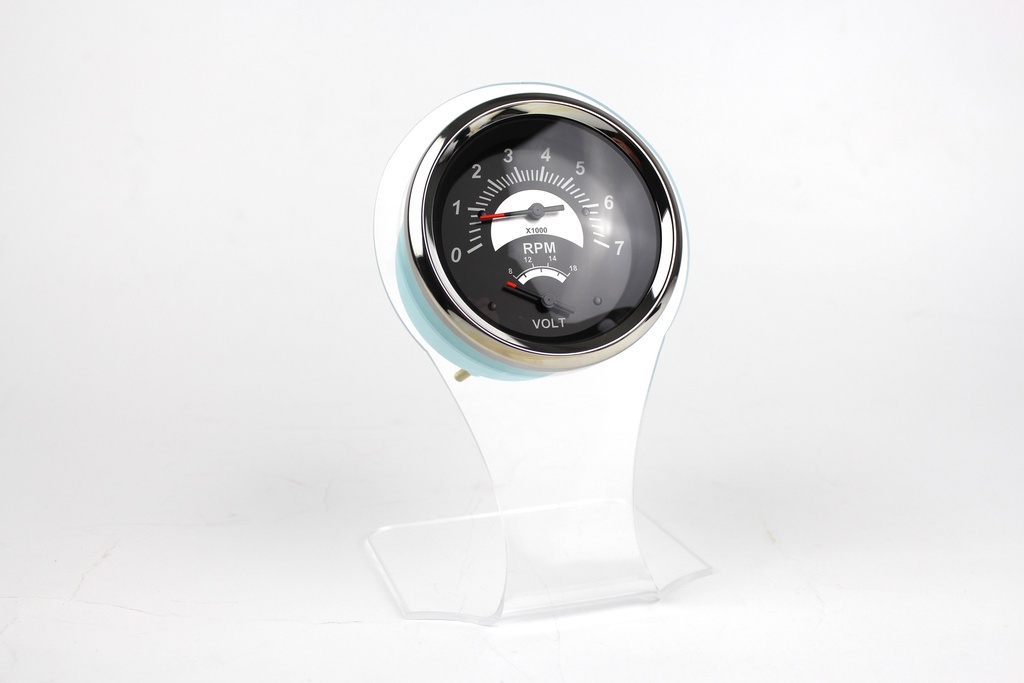 Black Sterling Multi Function 3" 7K Tach, Volt