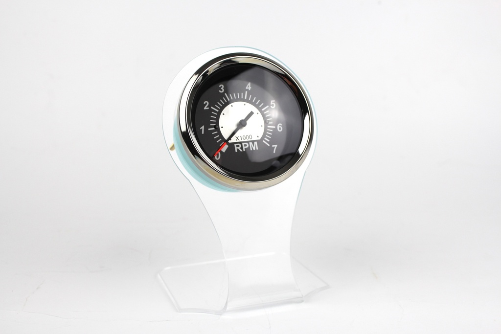 Black Sterling/Crest Tach, O/B & 4 Cycle Gas 7K 3" 67363F