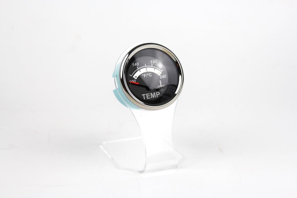 Black Sterling Veethree Marine Water Temperature Gauge, I/O Elect 100-240F 67020F