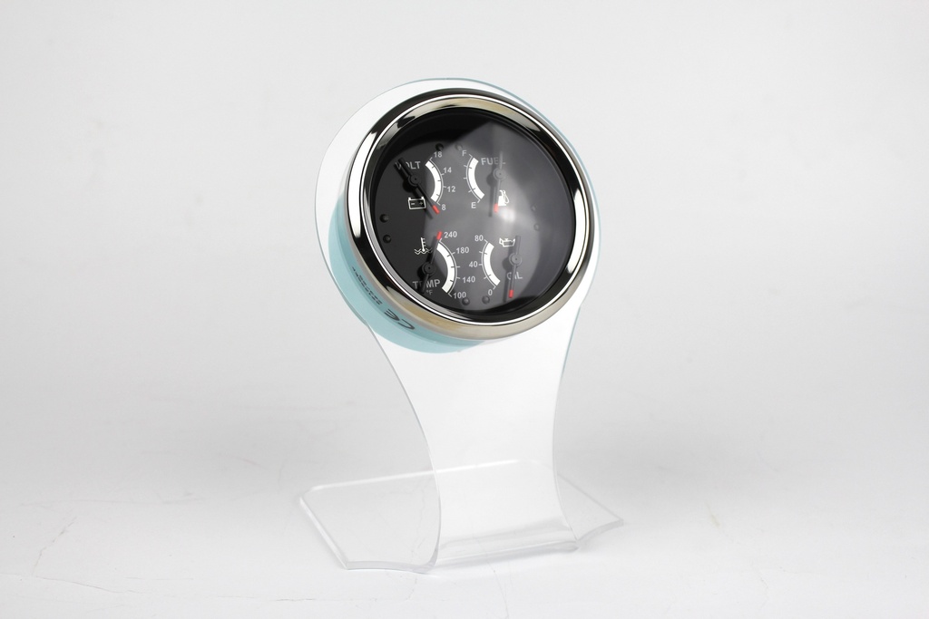 Black Sterling Multi Function 3" Fuel, Volt, Oil, Temp Gauge 780885PDFB - DEUTSCH Connection