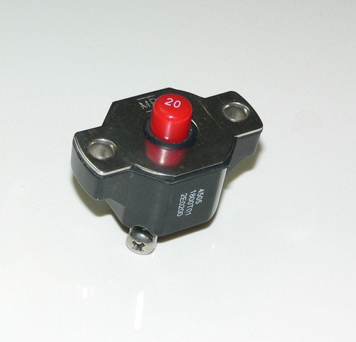 Klixon Pushbutton Circuit Breaker, Manual Reset, 5 to 40 amp