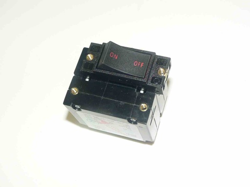 [ELC-004528] AD2 Series Carling double pole rocker style circuit breaker, red lettering, horizontal