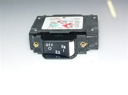 [ELC-004555] CG1 Carling Rocker Circuit Breaker, 2.5 amp, 1/4-20 studs, special purpose