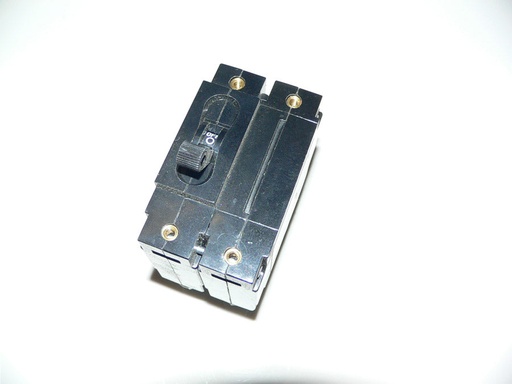 CB2 Carling Toggle Circuit Breaker, Single Toggle Double Pole, Rectangle Cutout, 1/4-20 Stud Terminals