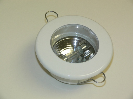 [ELC-006710] Barnegat Flush Mount Light, QL-CL-TM-C White housing, Clear lens, Tension Mount
