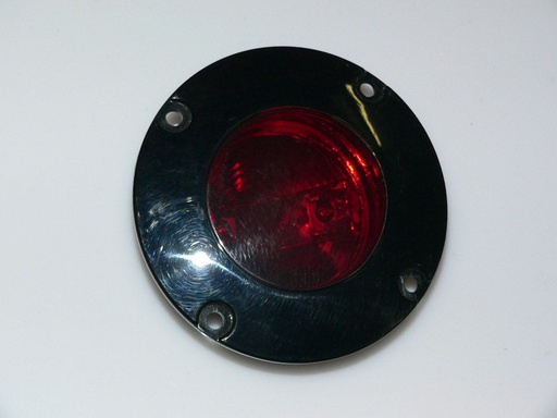 [ELC-006713] Barnegat Flush Mount Light, QL-CLB-R Black housing, Red lens