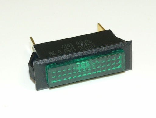 [ELC-006953] 125VAC Rectangle Panel Indicator Light - Green