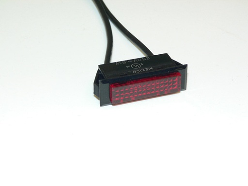 [ELC-006956] 220-250VAC Rectangle Panel Indicator Light - Red
