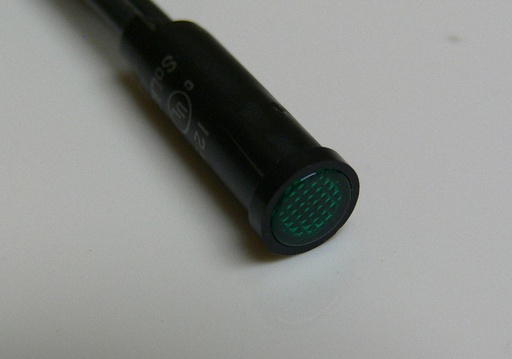 [ELC-006960] 125VAC Indicator Incandescent Light, Flush Lens - Green