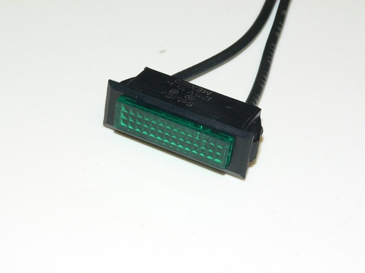 [ELC-006970] 125VAC Rectangle Panel Indicator Light w/ Wire - Green