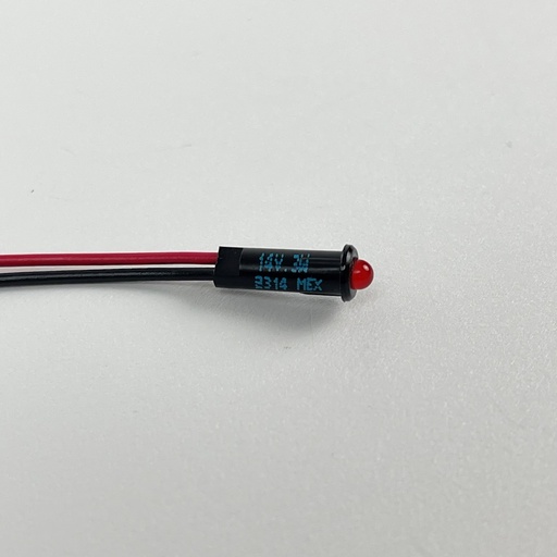 [ELC-006971] 14VDC Mini 3mm LED Indicator Light - Red