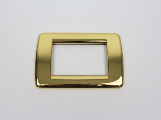 [ELC-007707] Polished Gold 3 Module Cover Plate, Round Corners
