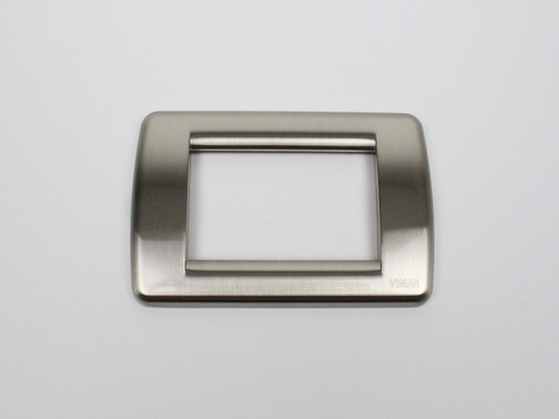 [ELC-007708] Vimar Brushed Nickel 3 Module Cover Plate, Round Corners 16753.34