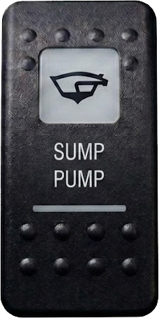 [ELC-008002] C2-AB Carling Contura II rocker switch actuator - Sump Pump Logo