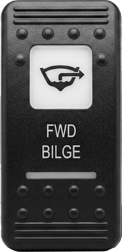 [ELC-008004] C2-AD Carling Contura II rocker switch actuator - Fwd Bilge Logo