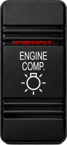 [ELC-008038] C3-AI Carling Contura II V series rocker switch actuator - Engine Comp w/Single Red Lens