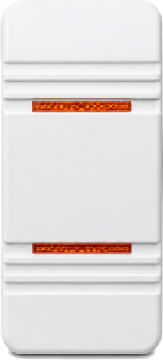 [ELC-008039] C3-AK Carling Contura II V series rocker switch actuator - White Double Amber Lens