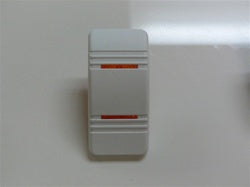 [ELC-008039] C3-AK Carling Contura II V series rocker switch actuator - White Double Amber Lens