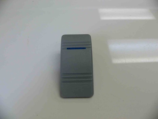 [ELC-008044] C3-AW Carling Contura III V series rocker switch actuator - Grey with Single Blue Lens