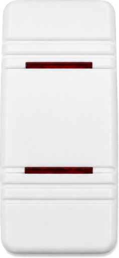 [ELC-008046] C3-AY Carling Contura II V series rocker switch actuator - White Double Red Lens