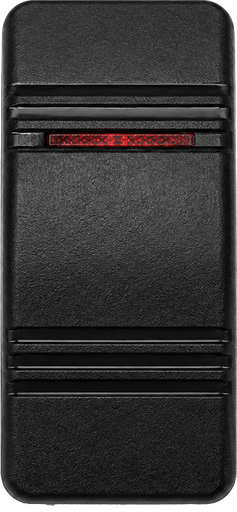 [ELC-008049] C3-D Carling Contura III V series rocker switch actuator - Black w/Single Red Lens