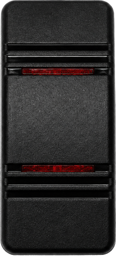 [ELC-008050] C3-E Carling Contura III V series rocker switch actuator - Black w/Double Red Lens