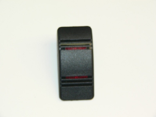 [ELC-008050] C3-E Carling Contura III V series rocker switch actuator - Black w/Double Red Lens