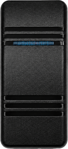 [ELC-008051] C3-F Carling Contura III V series rocker switch actuator - Black w/Single Blue Lens