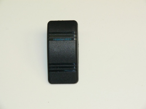 [ELC-008051] C3-F Carling Contura III V series rocker switch actuator - Black w/Single Blue Lens