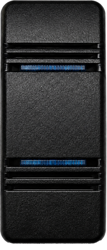 [ELC-008053] C3-H Carling Contura III V series rocker switch actuator - Black w/Double Blue Lens