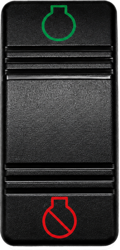 [ELC-008056] C3-K Carling Contura III V Series Rocker Switch Actuator - Black w/ Start and Stop Symbols