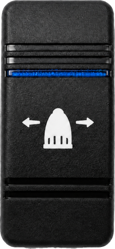[ELC-008063] C3-Y Carling Contura III Actuator - Black with single blue lens - Boat bow logo for bow thruster